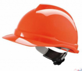 MSA V-Gard 200 Helm orange ABS belftet/Fas-Trac III